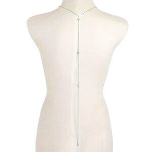 SILVER & CZ BACK CHAIN